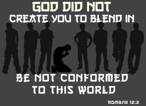 God Did Not Create You To Blend in Christian Bible Verse T-Shirt